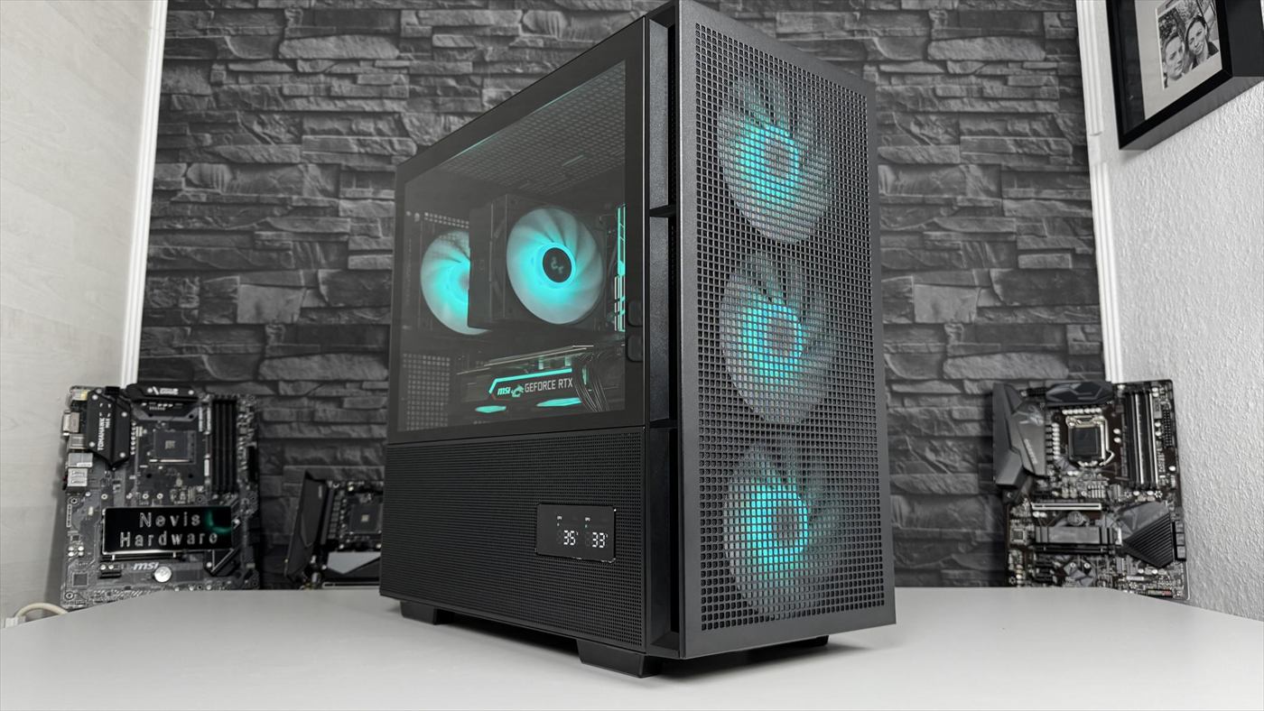 Beleuchteter Gaming-PC aus der NevisHardware Werkstatt