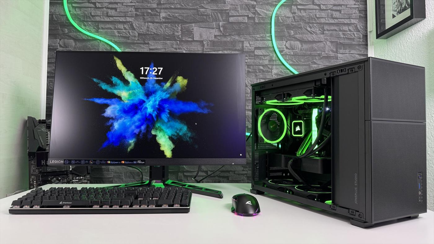 NevisHardware Gaming-PC mit offenem Seitenteil